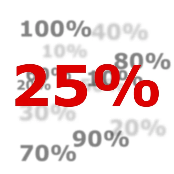 25 procent — Zdjęcie stockowe