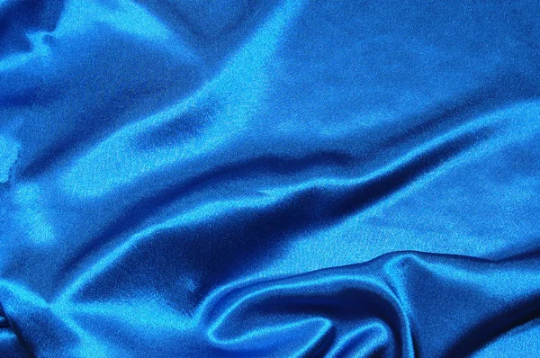 Latar belakang satin biru — Stok Foto