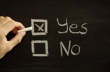 Vote yes or no clipart