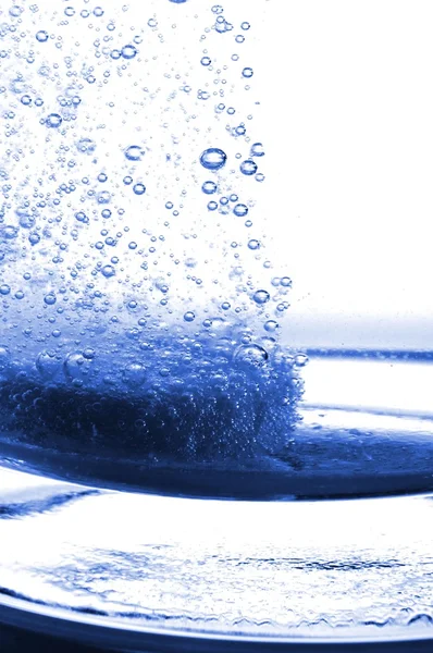 Tablet in glas water — Stockfoto
