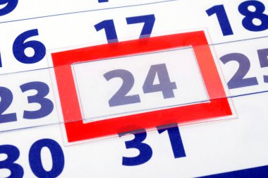24 calendar day clipart