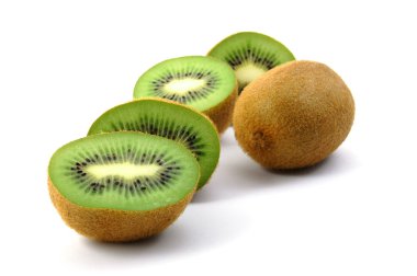 Kiwi fruit isolated on white background clipart