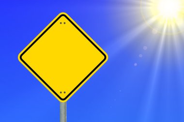 Yellow sign blank and empty clipart