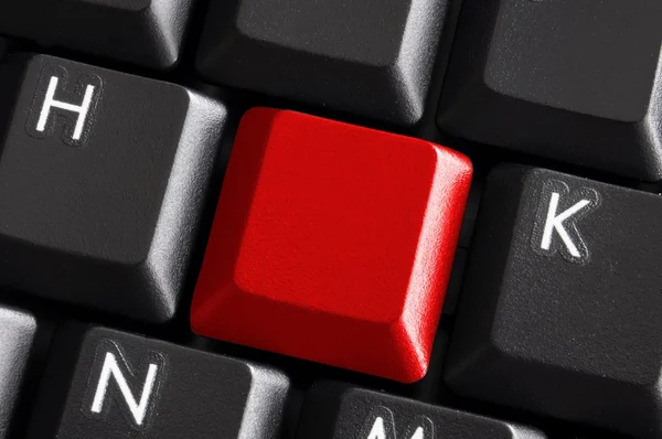 Tecla de teclado do computador em branco — Fotografia de Stock