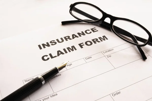 Formulario de reclamación de seguro — Foto de Stock