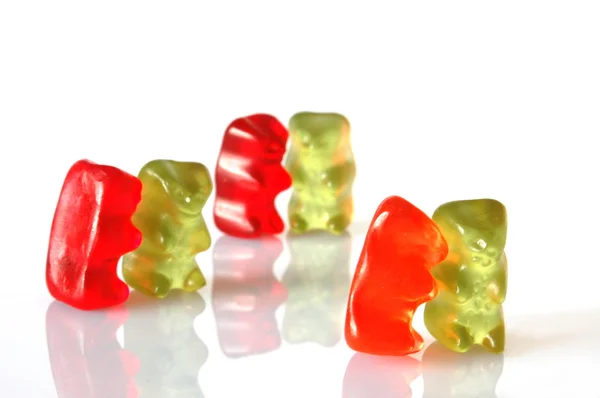 Gummy beren dansen op een feestje — Stockfoto