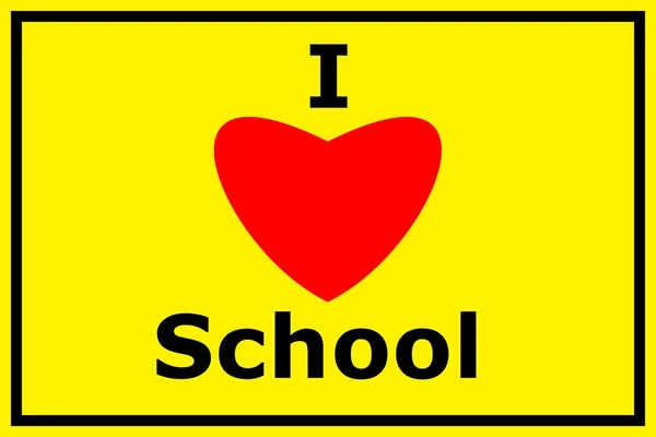 Ik hou van school — Stockfoto