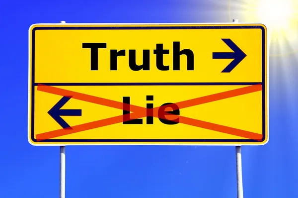 Правда или ложь — стоковое фото