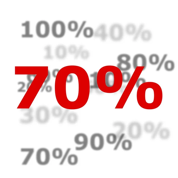 70 por ciento — Foto de Stock