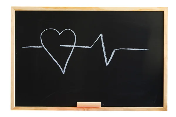 Blackboard och hjärta — Stockfoto