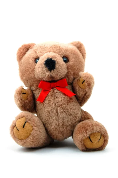 Teddy beer geïsoleerd op witte achtergrond — Stockfoto
