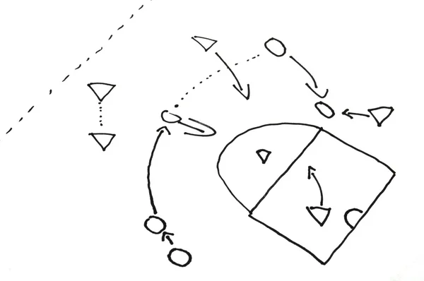 Стратегічний план гри в м'яч — стокове фото