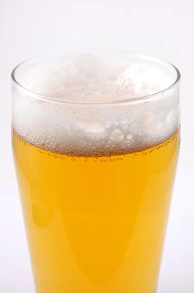 Glass of beer isolated on white background — Stock Photo, Image