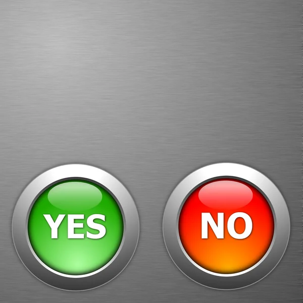Evet ve Hayır düğmesi — Stok fotoğraf