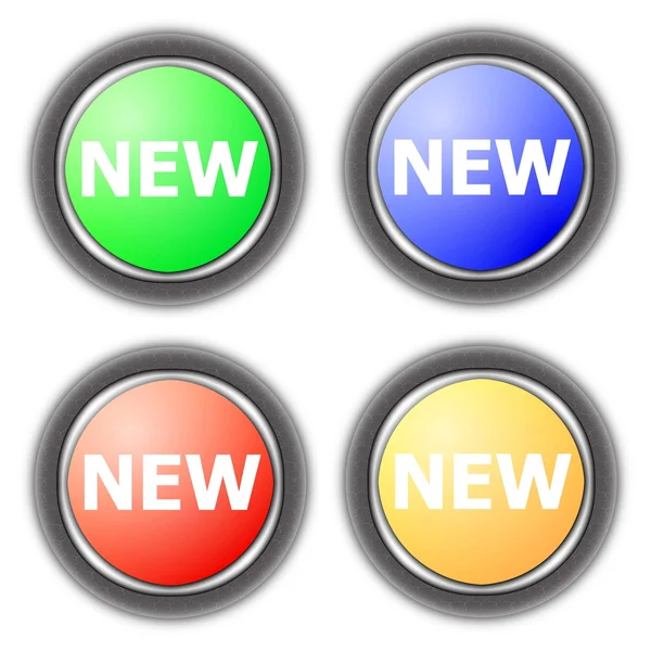 新しいボタンのコレクション — ストック写真