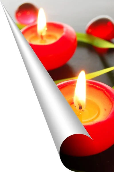 温泉蜡烛 — 图库照片