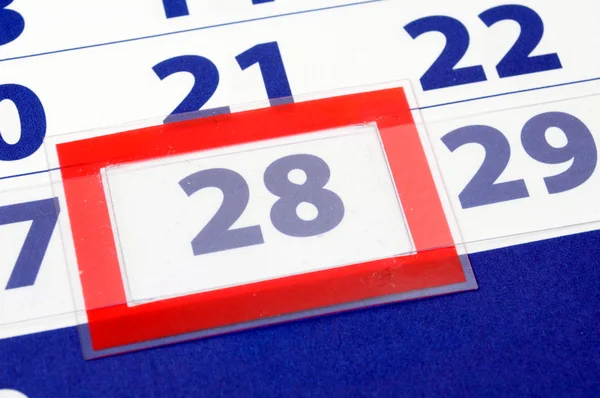 28 calendar day — Stock Photo, Image