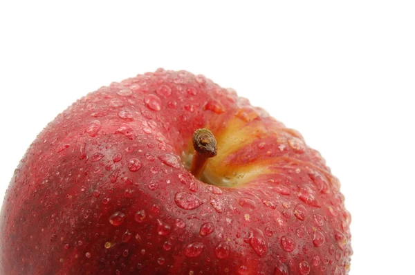 Świeże czerwone jabłko odizolowane na białym tle — Zdjęcie stockowe
