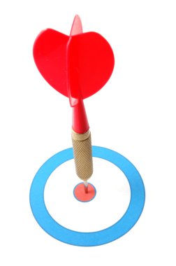 Dart arrow hit the target