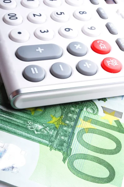 Calculator and money — Stock Photo, Image
