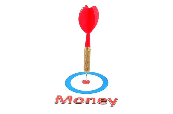 Dart 矢印とお金の概念 — ストック写真