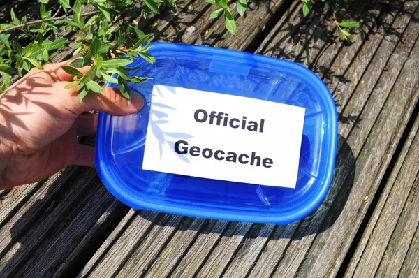 Offizieller Geocache — Stockfoto