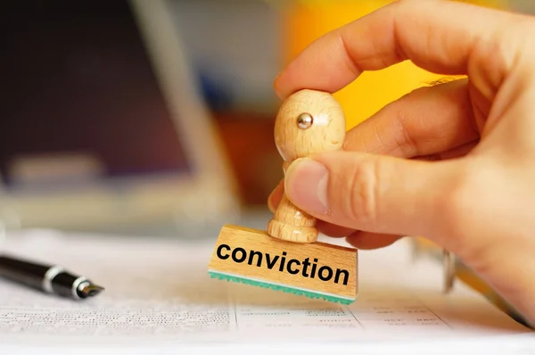 Conviction — Stock fotografie