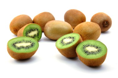 Kiwi fruit isolated on white background clipart