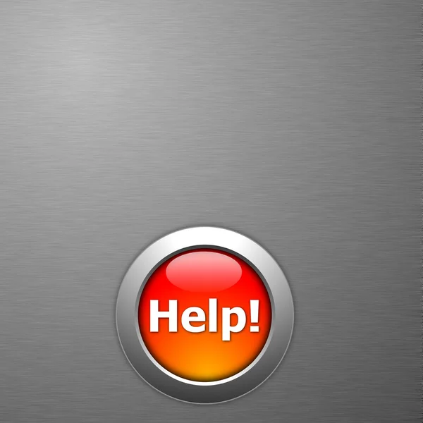 Pomocy czerwony przycisk — Zdjęcie stockowe