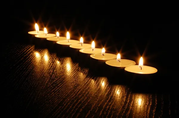浪漫蜡烛灯 — 图库照片