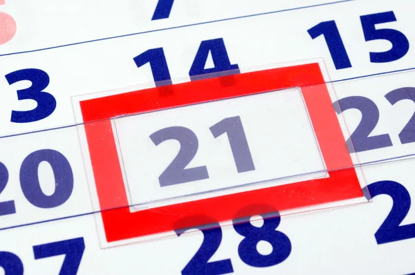 21 dia de calendário — Fotografia de Stock