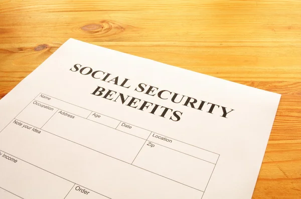 Social security benefits — Stock Photo, Image