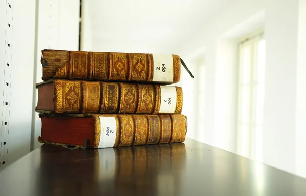 Libri antichi in biblioteca — Foto Stock