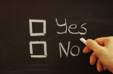 Vote yes or no clipart