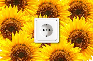 Ecological power outlet clipart