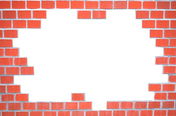 Grungy parede de tijolo quadro — Fotografia de Stock