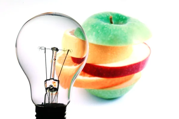 Lamp en fruit — Stockfoto