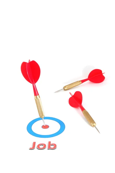 Koncepcja pracy strzałki dart — Zdjęcie stockowe