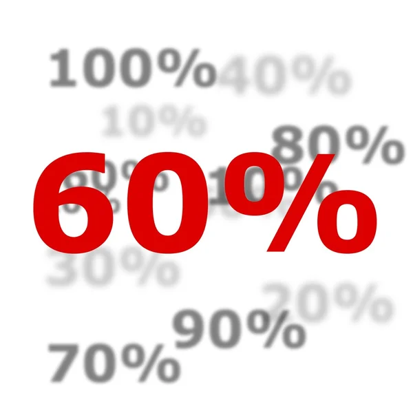 60 procent — Zdjęcie stockowe