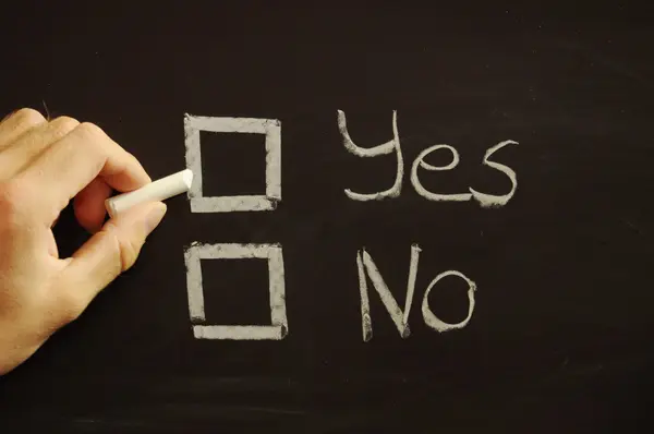 Ja oder Nein wählen — Stockfoto