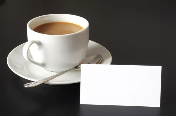 Copyspace taza de café y papel —  Fotos de Stock