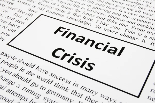 Crise financeira — Fotografia de Stock