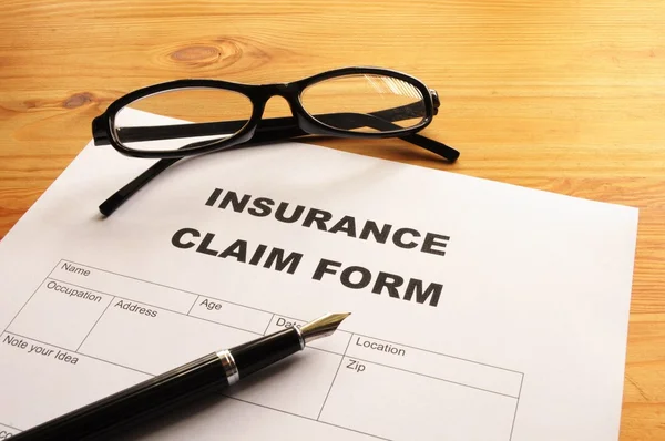 Formular für Versicherungsansprüche — Stockfoto