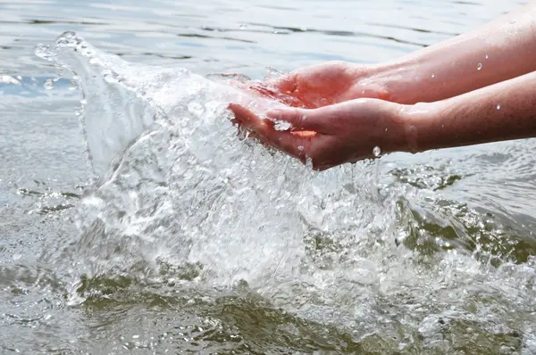 Hand van een water — Stockfoto