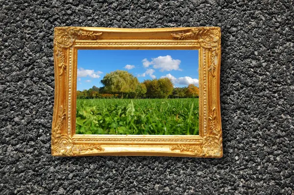 Painting in image frame — Stock Photo, Image