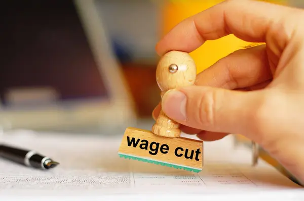 Wage cut — Stock Photo, Image