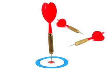 Dart arrow hit the target clipart