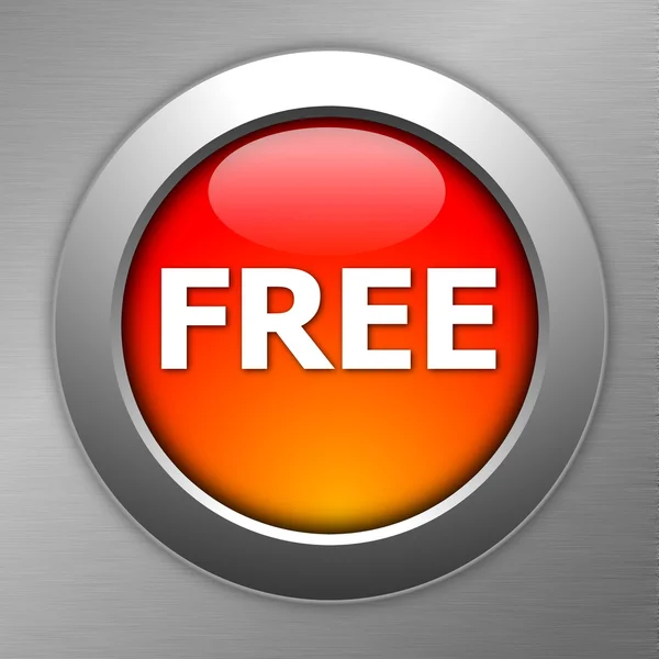 Red free button — Stock Photo, Image
