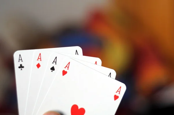 Four aces and copyspace — Stock Photo, Image