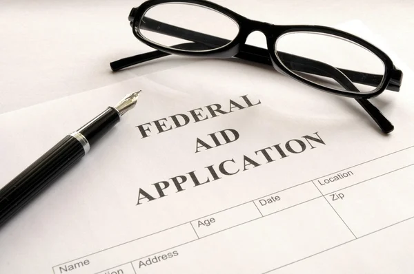 Wniosek o przyznanie pomocy Federalnej — Zdjęcie stockowe
